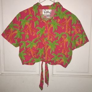 Vintage Lilly Pulitzer Crop Top size large